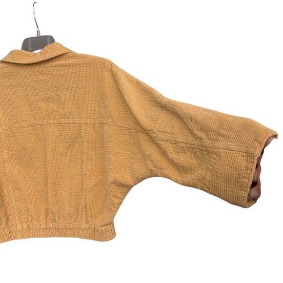 Brand of the Free Baggy Corduroy Sand Yellow Jacket Women Sz Small Chunk Dolman - Picture 6 of 9